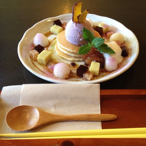 Matcha & sweet potato jar parfait from “Oimo Cafe Kanaria”