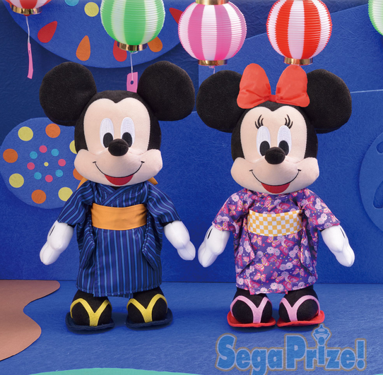 Disney Mickey and Minnie Mouse Yukata Plush 